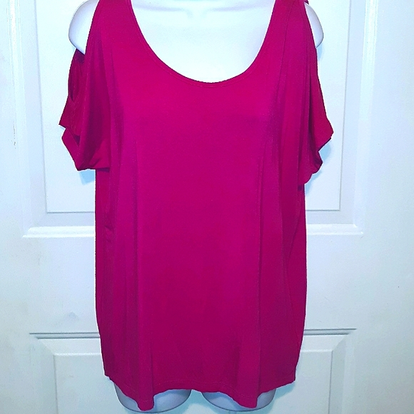 ☆Michael Kors☆Beautiful Pink EEUC Cold Shoulder Small stretchy casual/Dressy tee - Picture 8 of 15